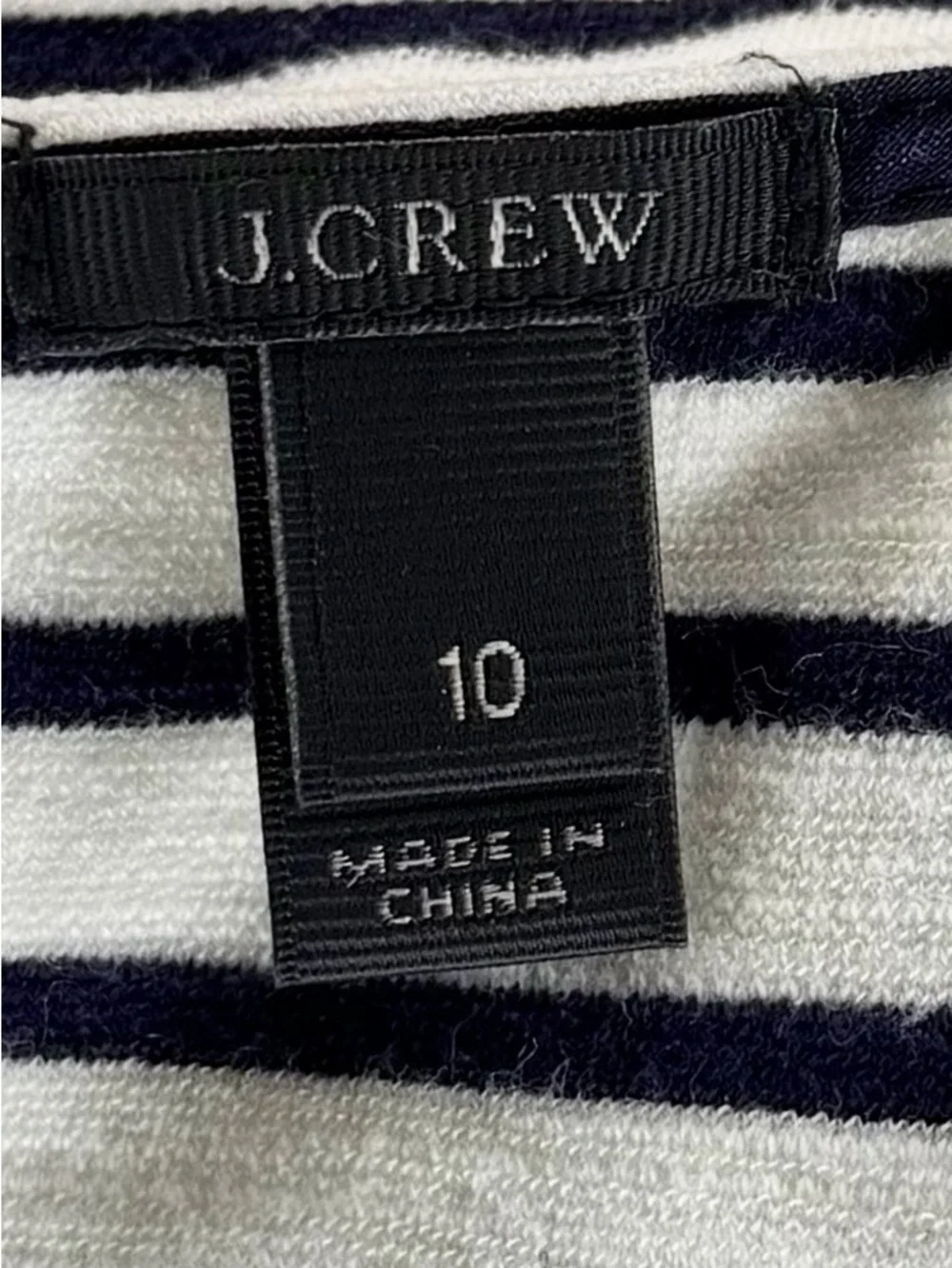 J. Crew Navy & White Striped Sleeveless Sundress Size 10